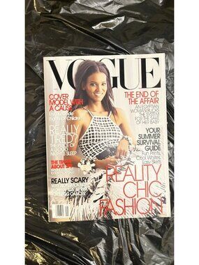 Vogue Magazine May 2005 Liya Kebeda Reality Chic Fashion Summer Survival Guide